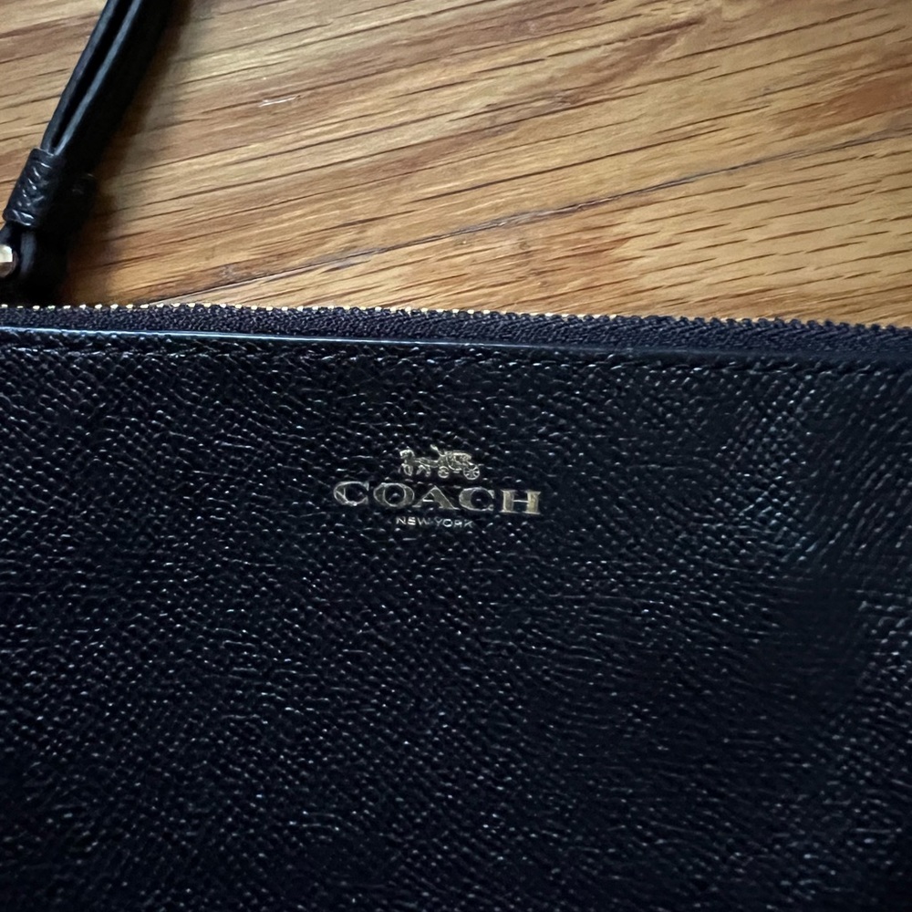 Black coach wristlet